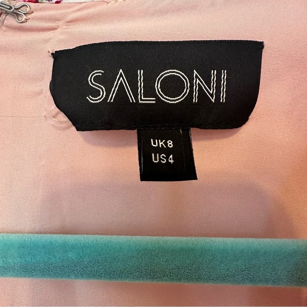 Saloni Lea Patchwork Mini Dress, US size 4 - Picture 6 of 11